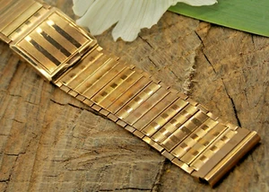 Vintage Watch Band NOS Unused Kesten Brothers Deployment Clasp 16mm Gold Filled - Picture 1 of 5