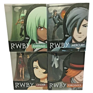 RWBY Series3 Villains Action - 4 Figure Set, Cinder, Emerald, Mercury,Torchwick - Foto 1 di 10