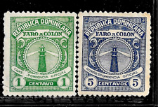 HICK GIRL- USED DOMINICAN REPUBLIC STAMPS   SC#O10,O12   1928  OFFICIALS   O1055