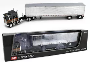 2023 DCP 1:64 *BLACK & SILVER* Kenworth K-100 COE w/53' CHROME Utility Trailer - Picture 1 of 7