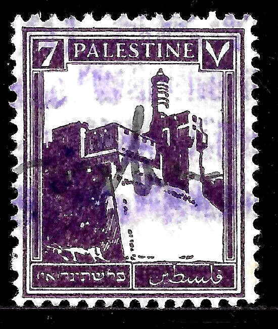 1932 年 PALESTINE Sc#71 使用 Citadel 在 JERUSALEM 建筑 — 第 1/1 张图片