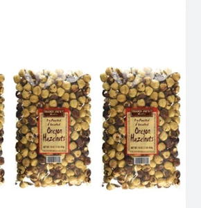 2 Packs Trader Joe's Dry Roasted & Unsalted Oregon Hazelnuts 16 oz Each Pack - Picture 1 of 1