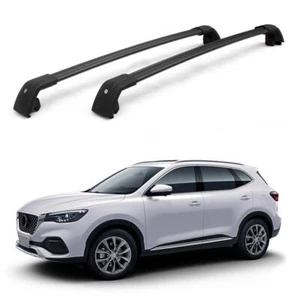 Black cross bar crossbar fits for MG HS 2020-2023 Luggage rails cargo bars 2pcs - Picture 1 of 9