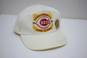 Cincinnati Reds Hat 1990 World Series Champions “Wire To Wire” With Pin Vintage - Picture 1 of 7