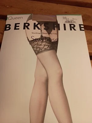 Berkshire 1361 Lace Top Stocking Nude Queen 1  - Image 1 of 4