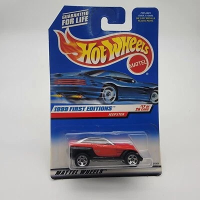 Hot Wheels 1999 First Editions Jeepster Red Black 17 - Image 1 of 3
