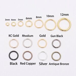 3-16mm Metal Open Jump Rings Split Rings Connectors For DIY Jewelry Making