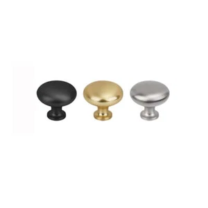 Kitchen drawer knobs cabinet cupboard handle round matt black brass nickel - Picture 1 of 9