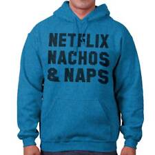 Movies Nachos Naps Funny Chill Weekend Gift Adult Long Sleeve Hoodie Sweatshirt