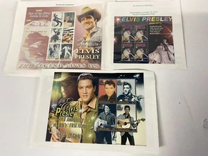 Lotto francobolli vintage Elvis Presley Graceland Grenada Liberia inutilizzati Mystic Camden NY - Foto 1 di 4