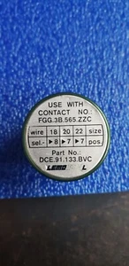 LEMO BRAND PART# DCE.91.133.BVC POSITIONER FOR USE WITH FGG.3B.665.ZZC 18-22 GA. - Picture 1 of 2