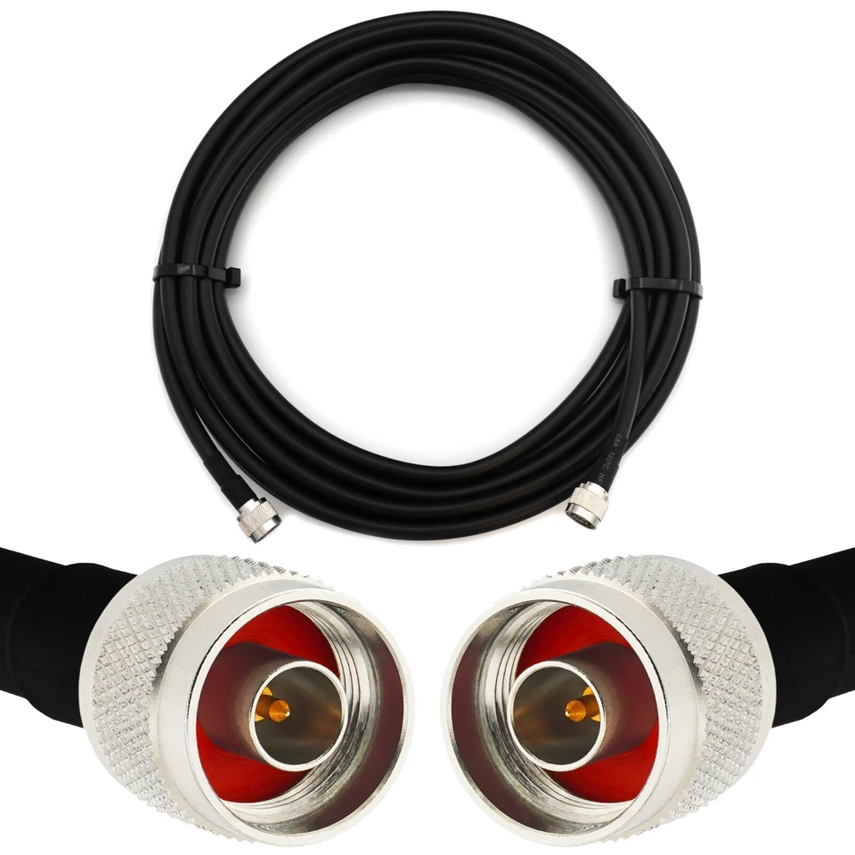 N Stecker auf N Stecker Koaxial Kabel HF400 Flexibles (LMR-400 UF equivalent) - Bild 1 von 4