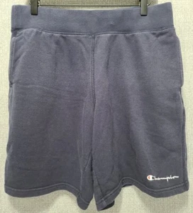 Pantalones cortos de sudor Champion para hombre grandes bordados con logotipo cordón algodón azul B73 - Imagen 1 de 10