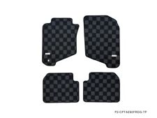 P2M FRONT & REAR Checkered Carpet Floor Mats for Toyota Corolla GTS Coupe AE92