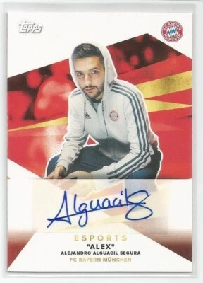 2021-22 "Alex" Alejandro Alguacil Segura Topps FC Bayern Soccer Set Esports Auto - Image 1 of 2