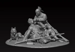 ALTORES STUDIO INDIAN THIRST set scale 60 mm Resin - Picture 1 of 1
