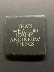 GAME OF THRONES INSPIRED ENGRAVED SLATE COASTERS - Picture 1 of 6