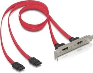 DeLOCK 2 x eSATA Slotblende, 2x eSATA, 45cm - Bild 1 von 1