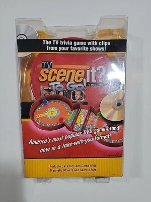 Mattel "TV Scene It? To Go!" Travel DVD and Magnetic Game Board New sealed - Image 1 of 4