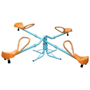 Balancín giratorio para niños al aire libre sentarse y girar Teeter Totter patio de recreo al aire libre - Imagen 1 de 9