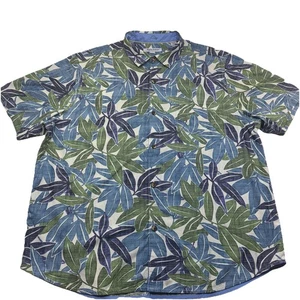 Tommy Bahama Hemd Herren XXL Grün Blau Blätter Knopfleiste The Coconut Point Camp - Bild 1 von 18