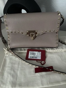 Valentino Garavani Rockstub Leather Small Crossbody Or Shoulder Bag!!! - Picture 1 of 9