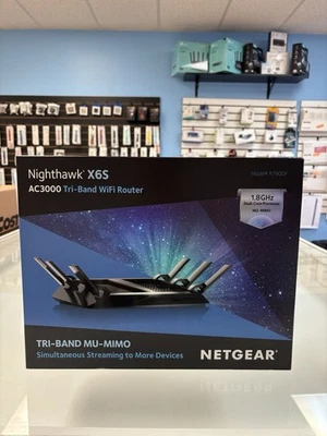 Netgear Nighthawk X6S AC3000 Tri-Band WiFi Router Model# R7900P New - Image 1 of 4