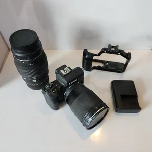 Canon EOS M50 24.1MP Digital SLR DSLR Camera W/ SIGMA Lenses VLOG - Picture 1 of 11