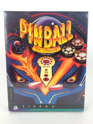 Pinball for Windows PC Sierra CD-Rom 1995 Game Big Box **NM New In Box Sealed** - Image 1 of 4