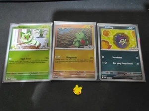 Pokemon Card Sprigatito Larvitar Koffing Foil Promo Set Bond Of Fate Indonesia - Picture 1 of 5