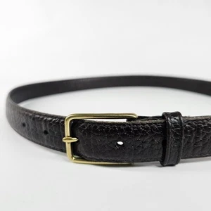 Vintage Polo Ralph Lauren abito cintura uomo 34 slim skinny marrone scuro ciottoli 1032 - Foto 1 di 14