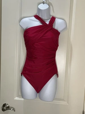 Traje de baño Miraclesuit Rock Solid Europa rojo con aros de una pieza talla 12 Foto 1 de 2