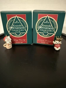 Hallmark Keepsake Mini Ornamenti Club da Collezione Set di 2 Gatti e Principi - Foto 1 di 7