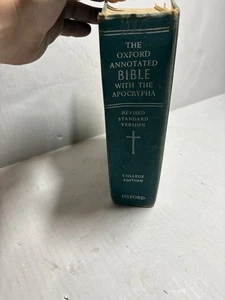 1965 Oxford Annotated Bible with The Apocrypha, Revised Standard College Edition - Imagen 1 de 2