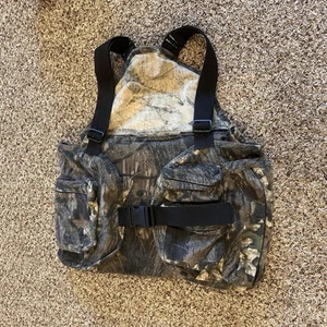 Chaleco de caza de pavo camuflado polar con asiento y bolsillos talla grande - Imagen 1 de 11