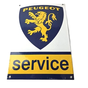 Oldtimer Peugeot Service Schild - Autohaus Automobilia Gas Porzellanschild - Bild 1 von 14