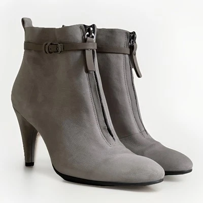 Usado en Excelente Condición 🔥 Bota Botín con Cremallera Gamuza Gris Forma 75 Para Mujer EU 38 US 7.5 Foto 1 de 4