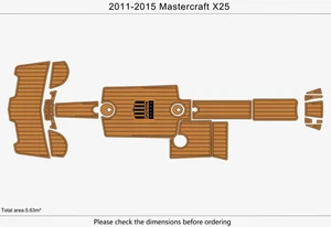 2011-2015 Mastercraft X25 Anti-slip Custom EVA faux teak marine deck flooring - Picture 1 of 19