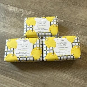 Beekman 1802 Goat Milk Soap SUNSHINE LEMON 3.5 oz Each (LOT OF 3) NEW! - Picture 1 of 1