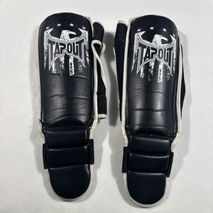 Tapout Kickboxing Black White MMA Shin Guards Size Small/Medium Used - Picture 1 of 9