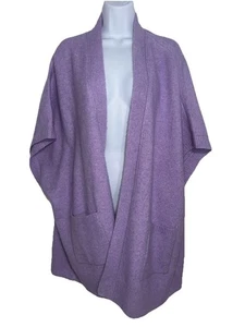 Aerie Oversize Flieder Lavendel Poncho Strickjacke Cape weiche Taschen Damen L/XL - Bild 1 von 9