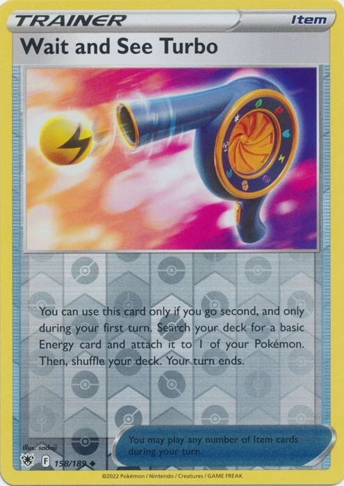 Reverse Holo Wait and See Turbo 158/189 Uncommon Astral Radiance Pokemon TCG - Image 1 of 1