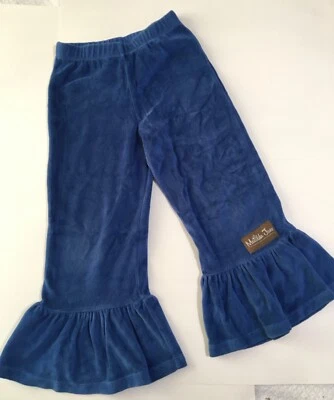 Pantalones de pierna con volantes de terciopelo azul talla 6 Matilda Jane para niñas en muy buen estado Foto 1 de 4