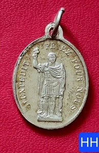 Belle Médaille Argent Fin XIX ème - Saint Expedit - N D de Bonne Delivrance - Picture 1 of 2