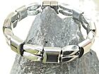 Mens Womens Silver 100 Magnetic Triple Power Hematite Therapy Bracelet Anklet