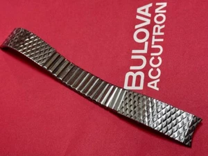 Steel diamond pattern Kreisler USA Bulova Accutron size watch band 17.3mm 11/16 - Picture 1 of 9