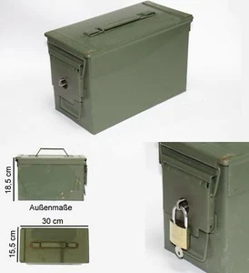 Abschließbare Munitionskiste mit Dichtung Metallkiste Behälter Metallbox - Bild 1 von 6
