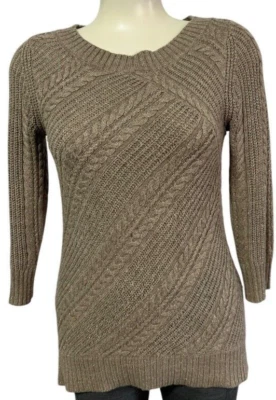 Женский свитер пуловер New York & Company размер XS вязаный с длинным рукавом вырезом лодочкой - Изображение 1 из 4