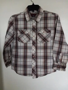 Camisa Western de manga larga a presión azul marino antiguo para niños, talla M - Imagen 1 de 3