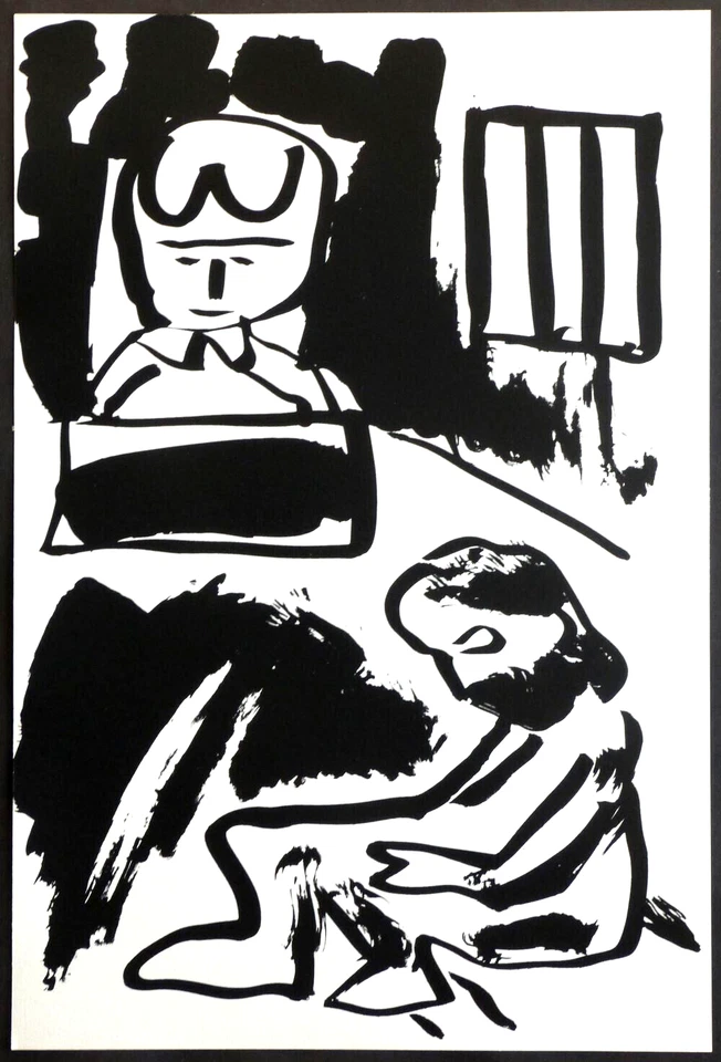 A.R. PENK -Original Serigrafie/Siebdruck " LYRIK " von 1987 23,5 x 33 cm - Bild 1 von 1